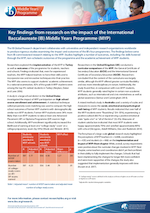 MYP key findings sheet