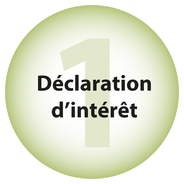 1. Déclaration d’intérêt 